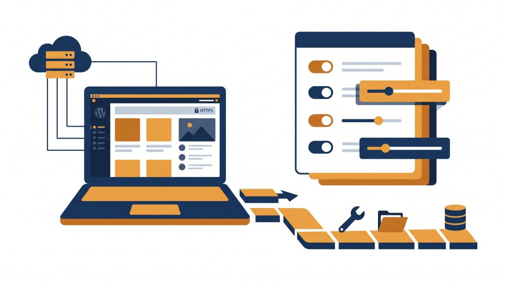 Installer WordPress : un clic ou manuel, puis les réglages
